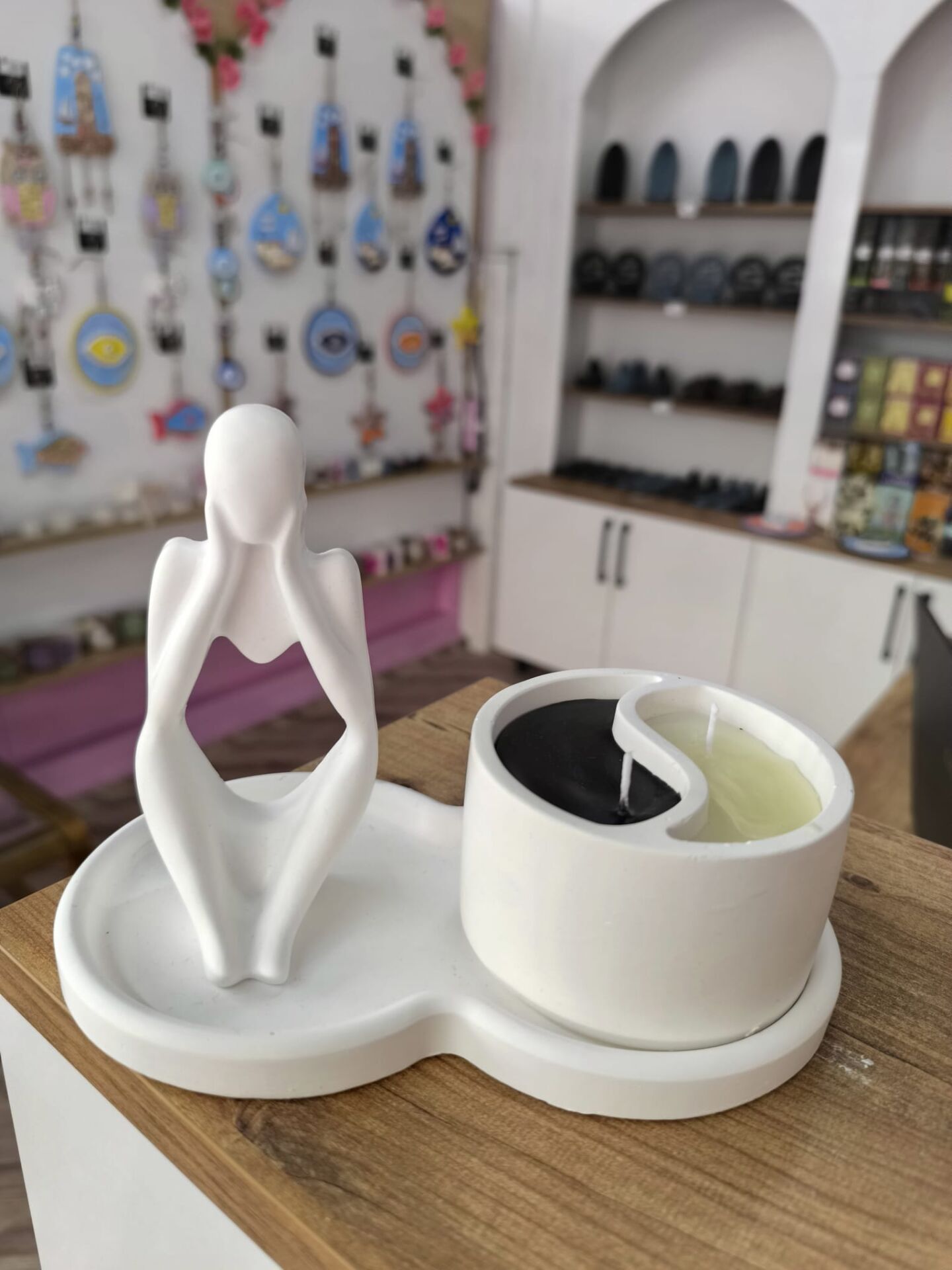 DÜŞÜNEN BİBLO YİN YANG MUM SETİ