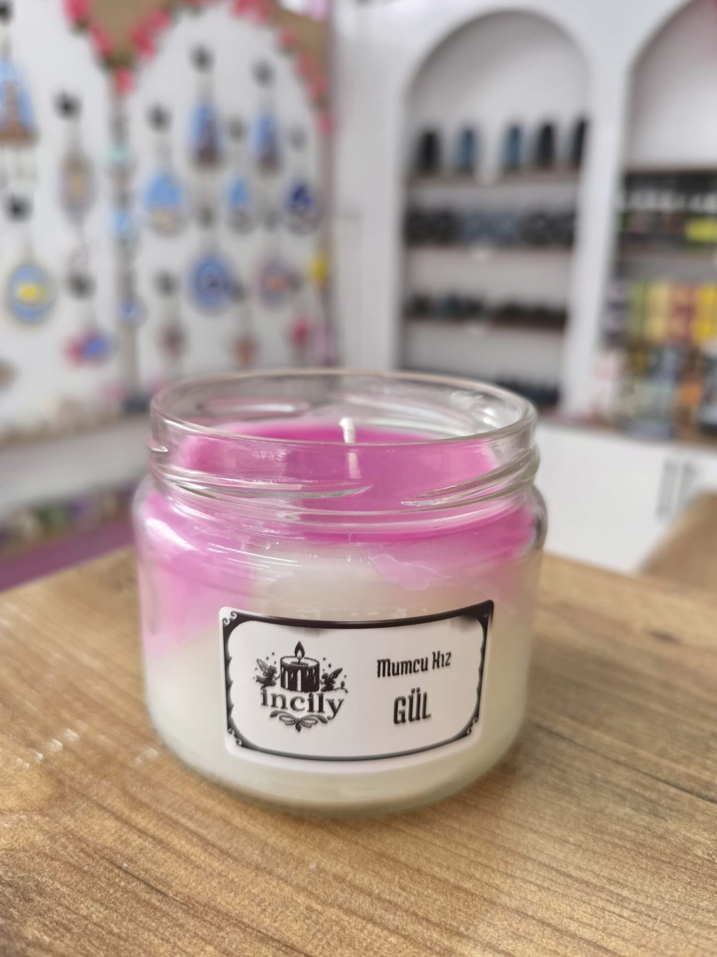 İNCİLY KAVANOZ MUM