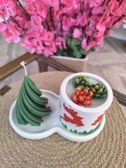GEYİKLİ YILBAŞI ÇAM SET MUMLUK