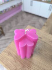 YONCA KALP DESENLİ DEKORATİF MUM