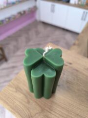 YONCA KALP DESENLİ DEKORATİF MUM