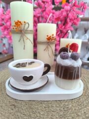 KAHVE PASTALI FİNCAN MUM