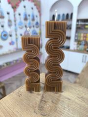 Zig Zag ikili dekoratif mum