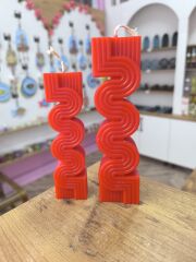 Zig Zag ikili dekoratif mum