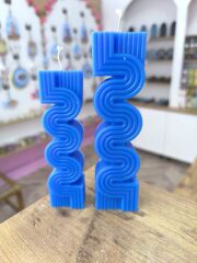 Zig Zag ikili dekoratif mum