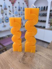 Zig Zag ikili dekoratif mum