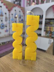 Zig Zag ikili dekoratif mum